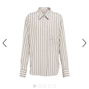 Frankie Shop Striped Lui Shirt in sand